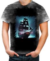 Camiseta Desgaste Navio Pirata Fantasma Spectral Ship 2