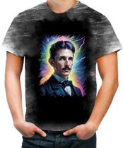 Camiseta Desgaste Nikola Tesla Físico Inventor Eletrecidade 5