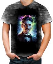 Camiseta Desgaste Nikola Tesla Físico Inventor Eletrecidade 7