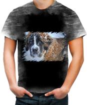 Camiseta Desgaste Olhar Canino Cão Cachorro Doguíneo 6 - Kasubeck Store