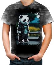 Camiseta Desgaste Panda Com Roupa Estilosa 1
