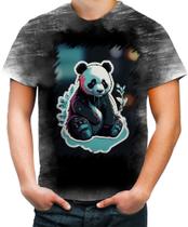 Camiseta Desgaste Panda Com Roupa Estilosa 3