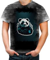 Camiseta Desgaste Panda Com Roupa Estilosa 7