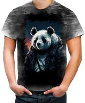 Camiseta Desgaste Panda Com Roupa Estilosa 8