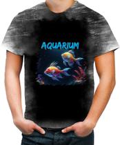 Camiseta Desgaste Peixes no Aquário Translúcido Fish 1