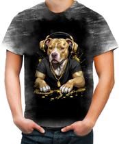Camiseta Desgaste Pitbull com Headphones 10