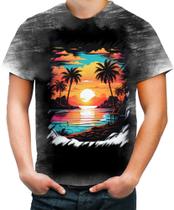 Camiseta Desgaste Praia Paradisíaca Vintage 10