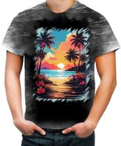 Camiseta Desgaste Praia Paradisíaca Vintage 5