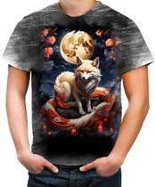 Camiseta Desgaste Raposa Japonesa Kitsune Lenda 3