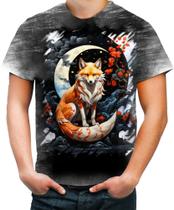 Camiseta Desgaste Raposa Japonesa Kitsune Lenda 5