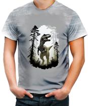 Camiseta Desgaste T-Rex Tiranossauro Dinossauro Jurassico 2