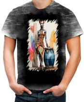 Camiseta Desgaste Tambor Africano Arte África 2