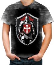 Camiseta Desgaste Templário Medieval Cruzadas 1 Camiseta Desgaste Templário Medieval Cruzadas 1