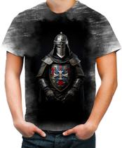 Camiseta Desgaste Templário Medieval Cruzadas 2