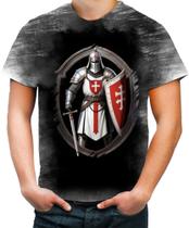 Camiseta Desgaste Templário Medieval Cruzadas 4 Camiseta Desgaste Templário Medieval Cruzadas 4