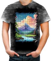 Camiseta Desgaste Templo Budista Anime Buda 9 Camiseta Desgaste Templo Budista Anime Buda 9