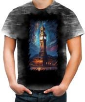 Camiseta Desgaste Torre do Relógio Van Gogh 2