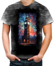 Camiseta Desgaste Torre do Relógio Van Gogh 3