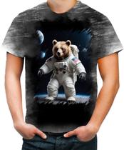 Camiseta Desgaste Urso Astronauta Espaço 3 - Kasubeck Store
