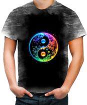 Camiseta Desgaste Yin Yang Simbolo Taoísmo Dualidade 12 Camiseta Desgaste Yin Yang Simbolo Taoísmo Dualidade 12