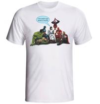 Camiseta Deus e os heróis fornecedor M&M Presentes Personalizados