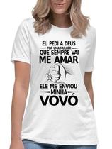 Camiseta deus me enviou a vovó camisa avó fé presente