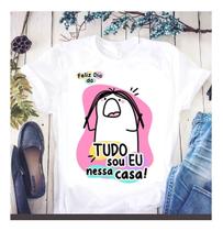 Camiseta Dia Das Mães Frases Divertida Desenho Flork Bentô Presente Mãe Blusa Blusinha Tshirt Branca - 2 Rosas