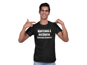 Camiseta Dia dos Namorados Cuidado Namorada Ciumenta Preta