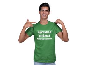 Camiseta Dia dos Namorados Cuidado Namorada Ciumenta Verde Bandeira