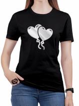 Camiseta Dia dos Namorados Feminina Casal blusa Coraçao BRNC