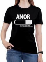 Camiseta Dia dos Namorados Feminina Casal Roupas blusa Amor