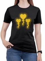 Camiseta Dia dos Namorados PLUS SIZE Feminina Dourado Blusa - Alemark