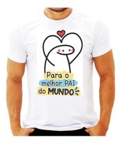 Camiseta Dia Dos Pais Frases Divertidas Presente Flork Vovô Super Papai Melhor Pai do Mundo - 2 Rosas