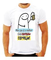 Camiseta Dia Dos Pais Frases Divertidas Presente Flork Vovô Super Papai Melhor Pai do Mundo - 2 Rosas