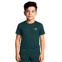 Camiseta Diadora Small Logo Juvenil Menino - Verde Escuro 10
