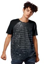 Camiseta Diamond Black Kite Street Wear Raglan