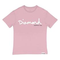 Camiseta Diamond OG Script Tee Masculina Rosa Camiseta Diamond OG Script Tee Masculina Rosa