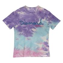 Camiseta Diamond OG Script Tie Dye Masculina Rosa Camiseta Diamond OG Script Tie Dye Masculina Rosa