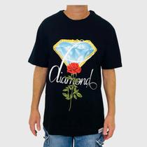 Camiseta Diamond Rose Chain Preto