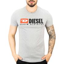 Camiseta Diesel Logo Cinza