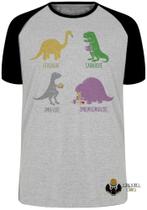 Camiseta Dinossauro comilão Blusa Plus Size extra grande adulto ou infantil
