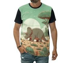 Camiseta Dinossauro Triceratops Período Cretáceo Animal