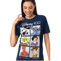 Camiseta disney 100 frames azul petroleo pp