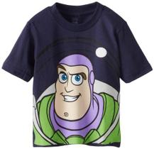 Camiseta Disney baby boys Buzz Lightyear Woody Big Face Toy Story Camiseta para fãs de filmes e TV, azul marinho, 5T EUA