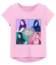 Camiseta Disney Descendants Movie de manga curta para meninas de 4 a 16 anos