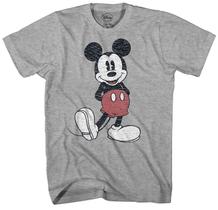 Camiseta Disney Mickey Mouse Distressed Look para homens - cinza Camiseta Disney Mickey Mouse Distressed Look para homens - cinza