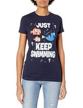 Camiseta Disney Pixar Juniors Just Swimming com estampa, azul-marinho