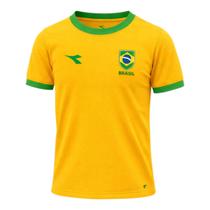 Camiseta do Brasil Diadora Campione Juvenil Camiseta do Brasil Diadora Campione Juvenil