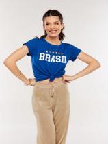 Camiseta Do Brasil Feminina 5 Estrela Azul