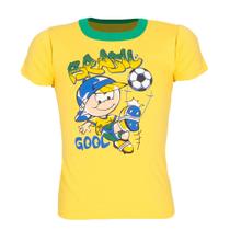 Camiseta Do Brasil Infantil Copa Do Mundo Menino Menina - Zafina